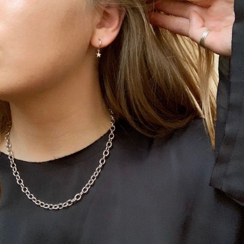 Mejuri Drawn Cable Chain Necklace - Silver